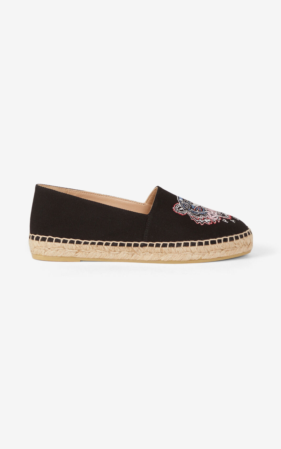 Kenzo Tiger Kanvas Espadril Bayan Siyah | 8264-WTHCD